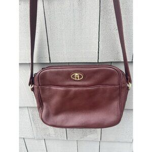 Vintage 90s Etienne Aigner brown purple classic crossbody bag preppy leather